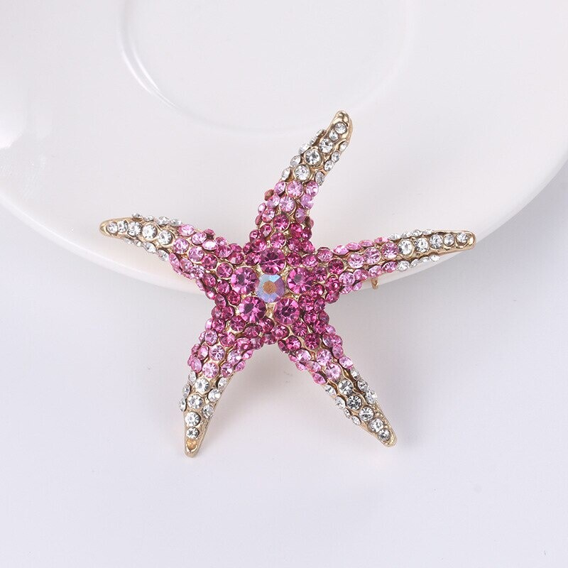 Fashion Starfish Brooch Pins Men Women Creative Corsage Animal Brooches Jewelry