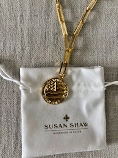 New Susan Shaw USA 250 Gold Paperclip Necklace 10″ Chain