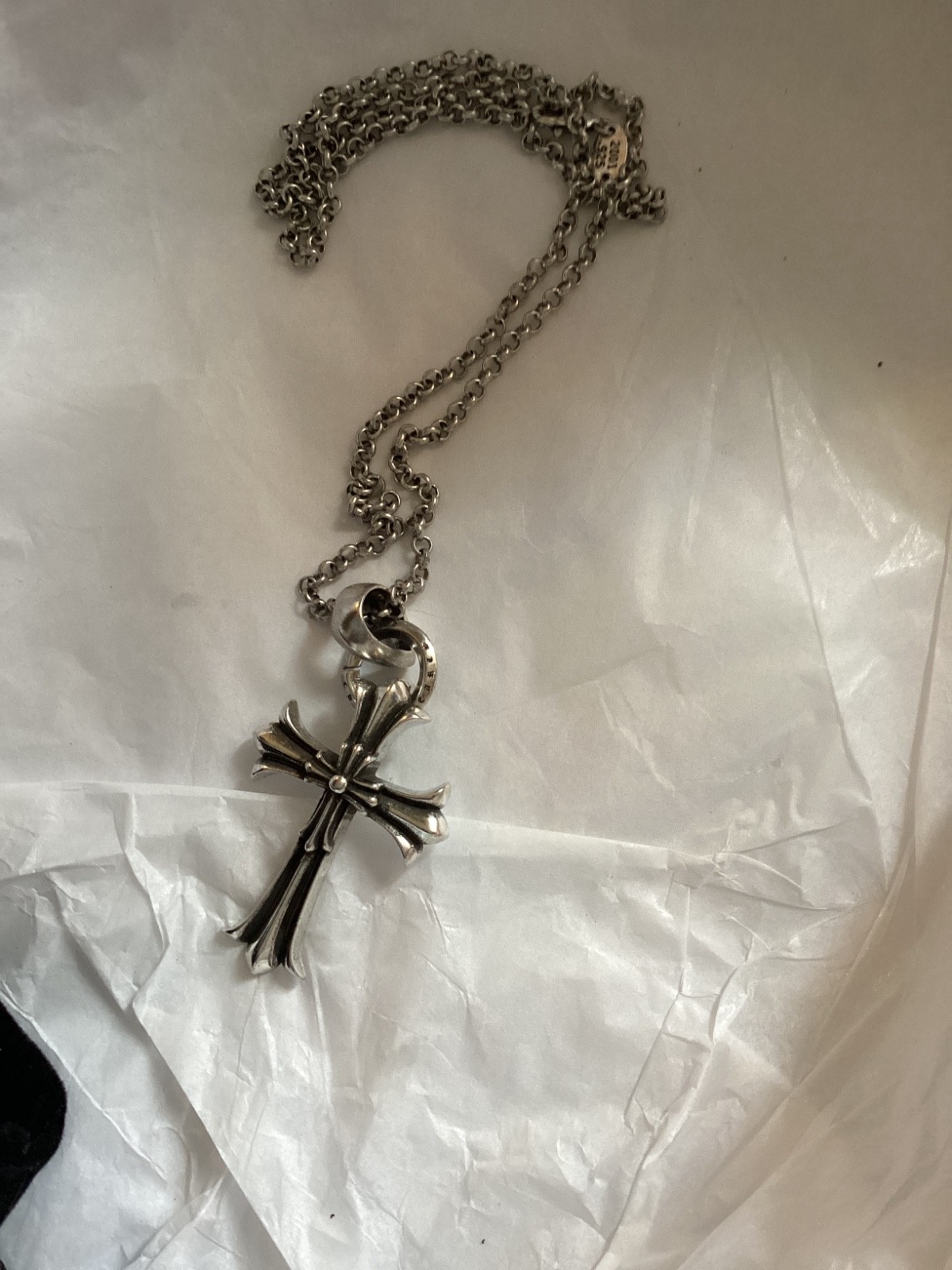 gothic cross necklace for mens 925 silver