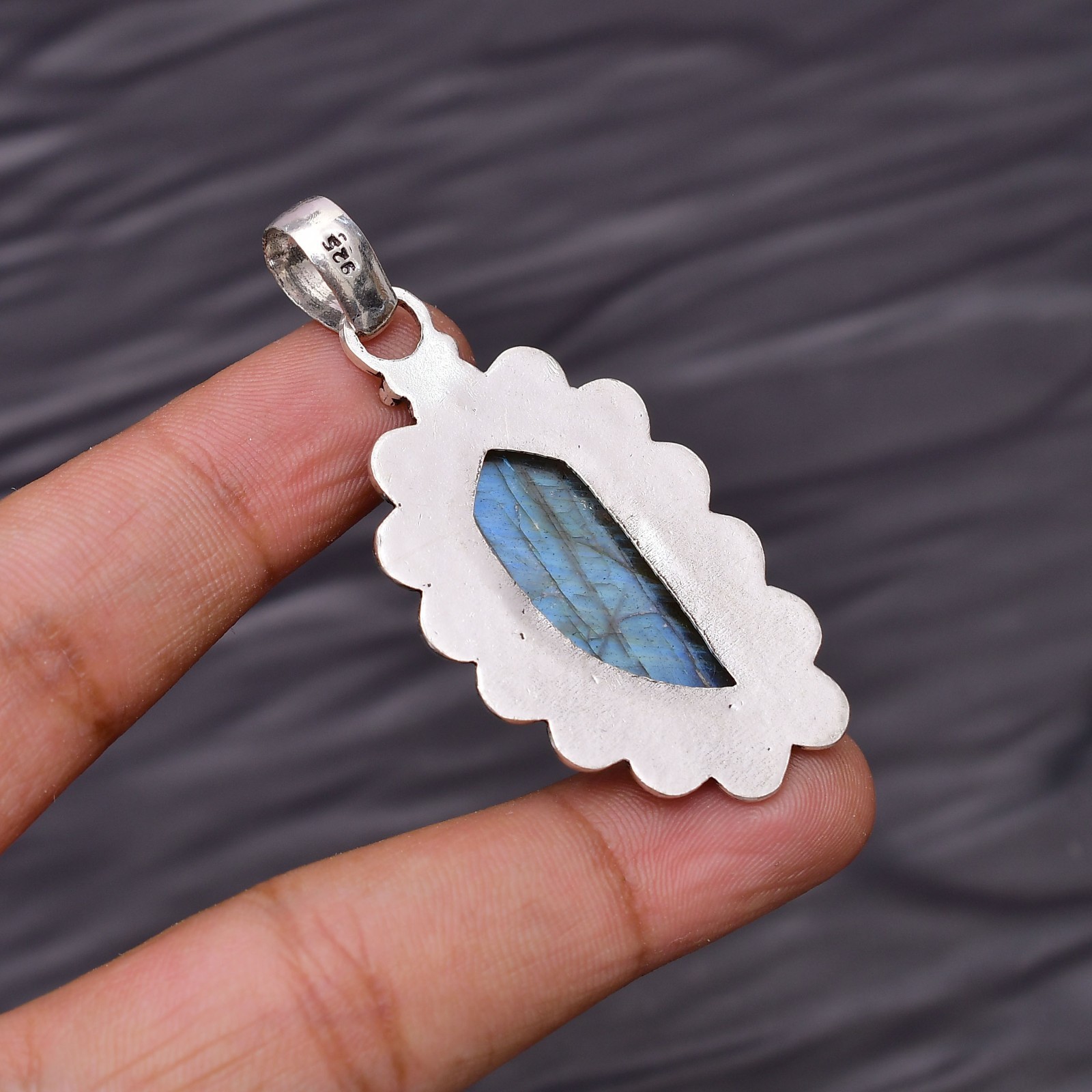 Labradorite Gemstone 925 Sterling Silver Jewelry Pendant 2.04″