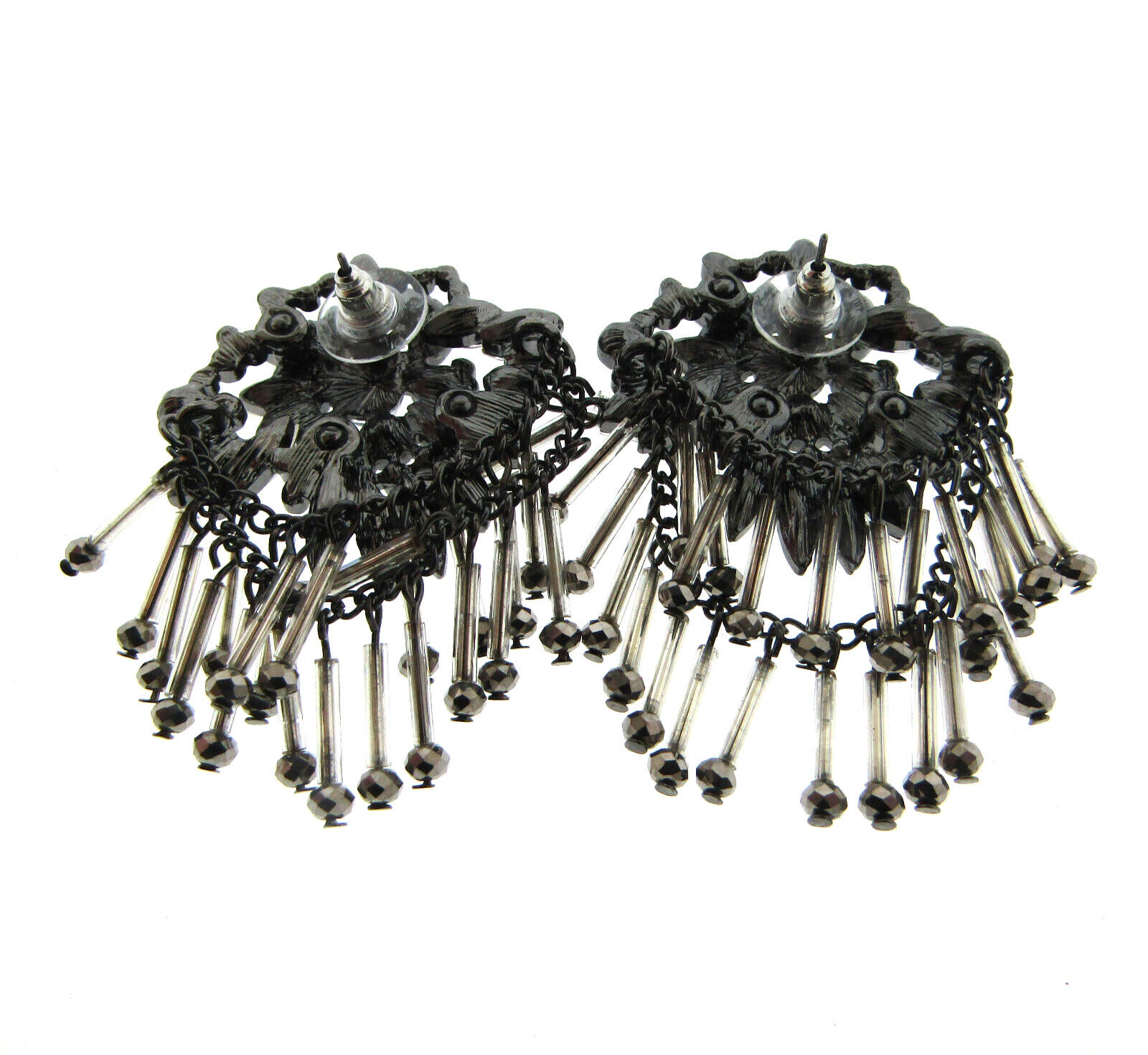 Rhinestone Dangle Chandelier Earrings 1.25*2.25 in