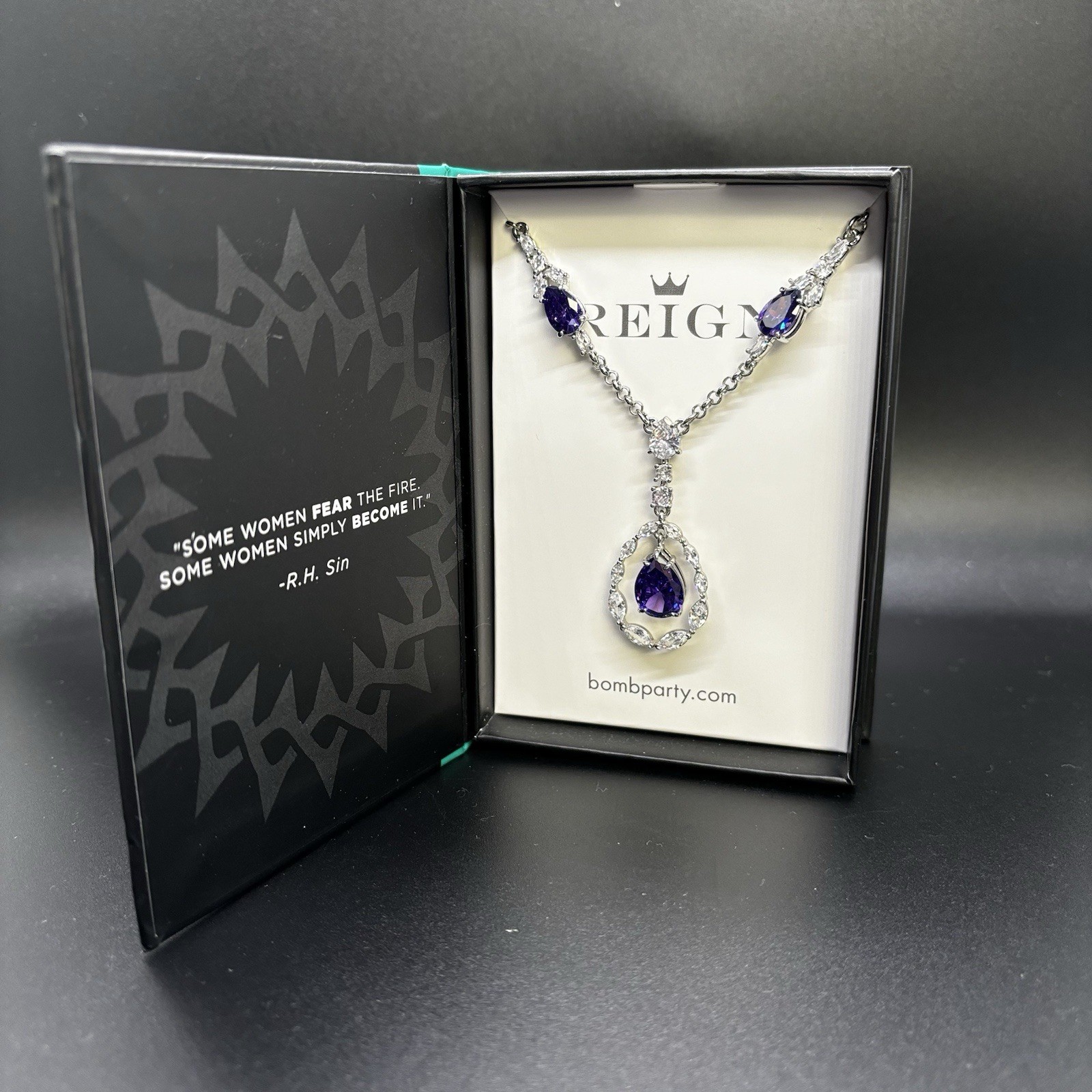 Bomb Party Reign Villain Necklace-2024-Moments In The Mirror – RPB 7653- Violet