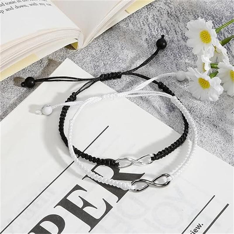 Boyfriend Girlfriend Gifts, 2 Set Stainless Steel 8 Infinity Couple Bracelet