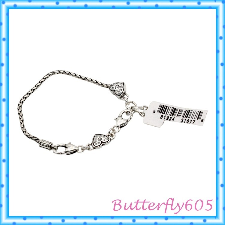 Brighton ABC Heart Slide Bracelet add Charms Beads New $52