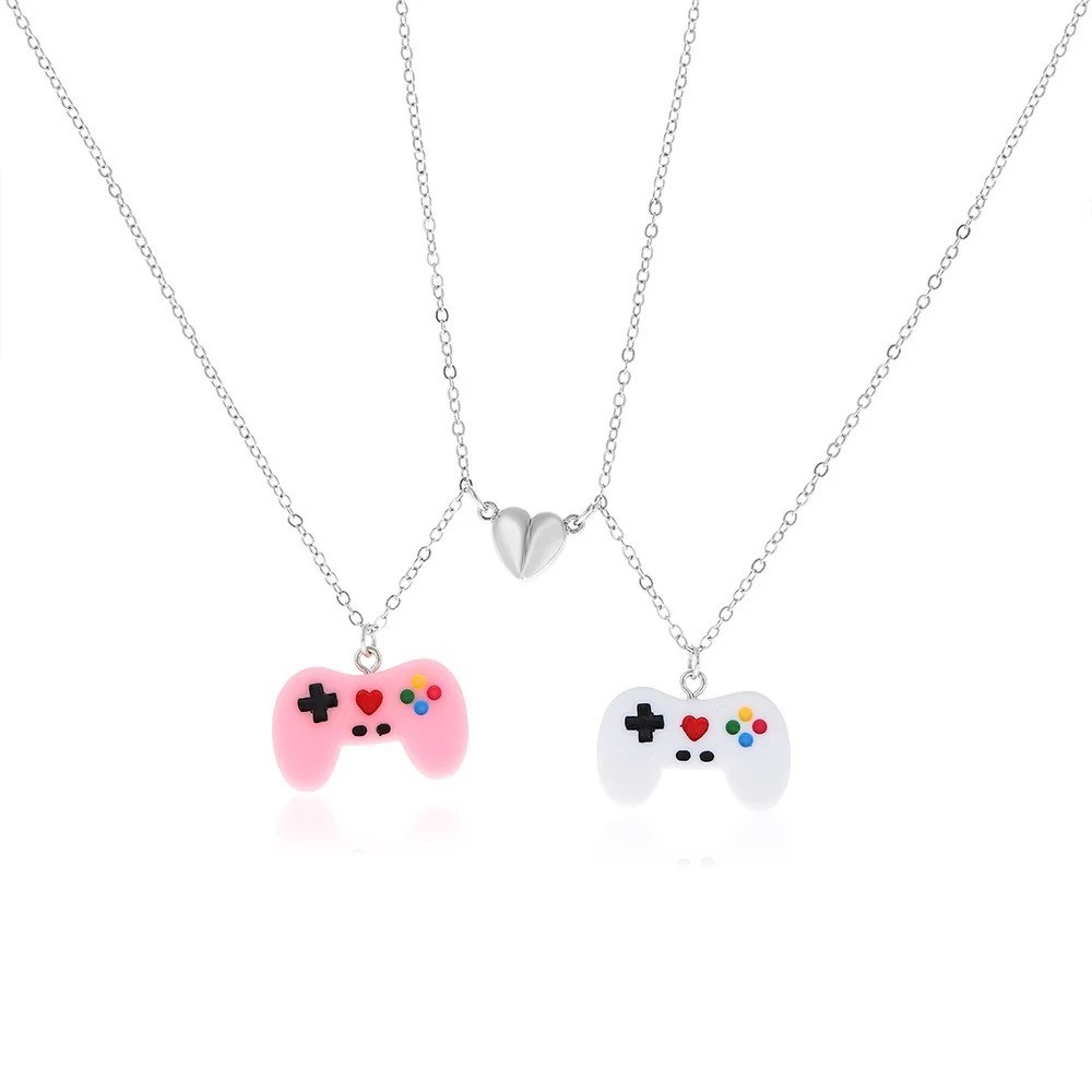 Stainless Steel I Love You Heart His Her Couple Pendant Necklace