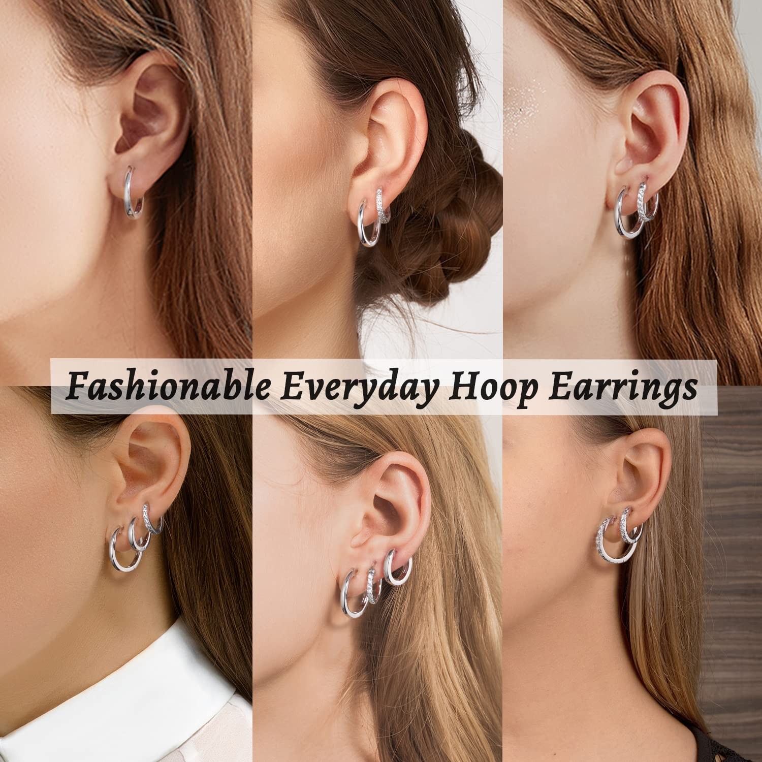 925 Sterling Silver Huggie Earrings for , Hypoallergenic Small Huggie Hoop Ea…