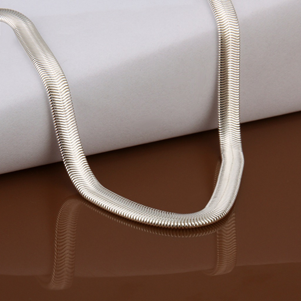925 Sterling Solid Silver Men Women Jewelry Snake Chain 18- 24 Inch Necklace USA