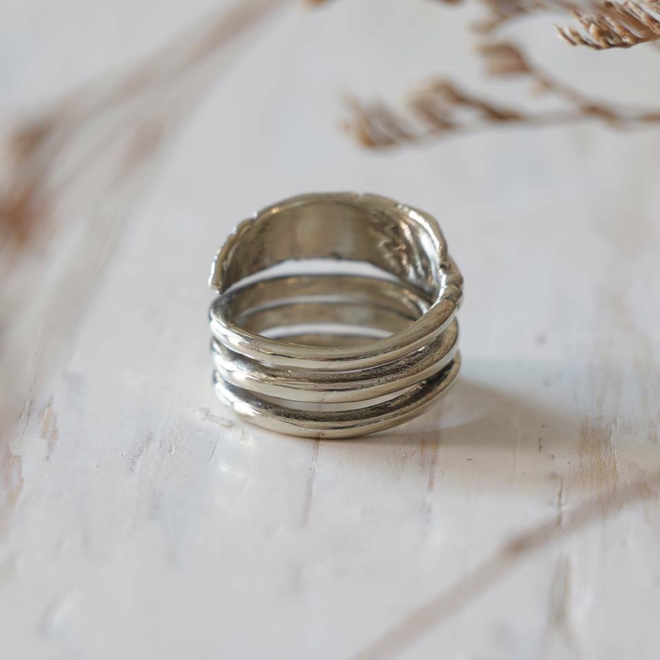 feather eagle Ring silver 925 Angel Wings Bird Owl Boho handmade lady women Girl