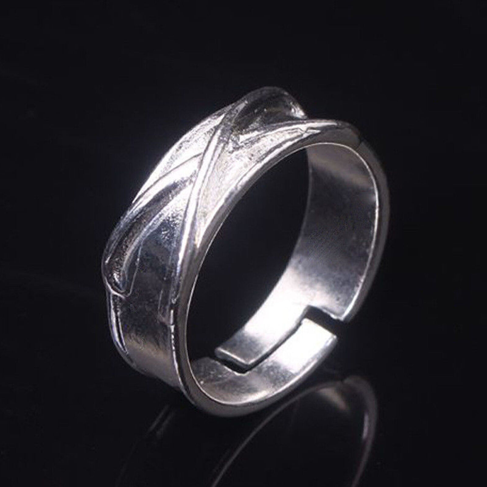 Super Dragon Ball Z DBZ Black Son Goku Gokou Time Silver Plated Finger Ring