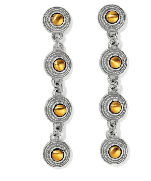 NWTag Brighton Ferrara MONETE LINK POST DROP Two-Tone Earrings MSRP $82