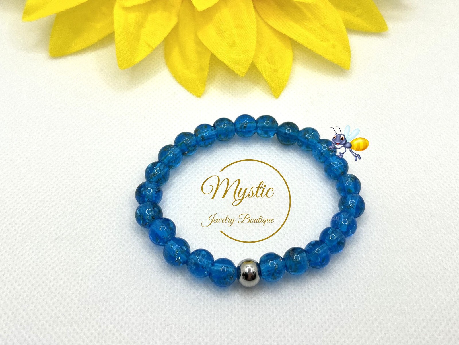 *New Colors* Mystic Firefly bracelet lampwork luminous glass glow in the dark