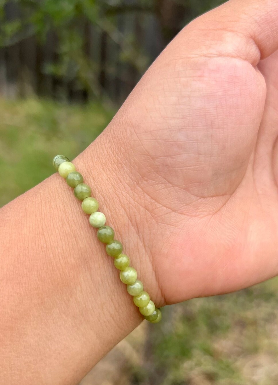 2025 NEW! 2pcs 4mm NÉPHRITE JADE Nature Green Bracelet Mother’s Day Love Gift
