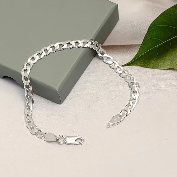 Unisex Heavy Solid 925 Sterling Silver Curb Link Bracelet Multi Sizes Men Women