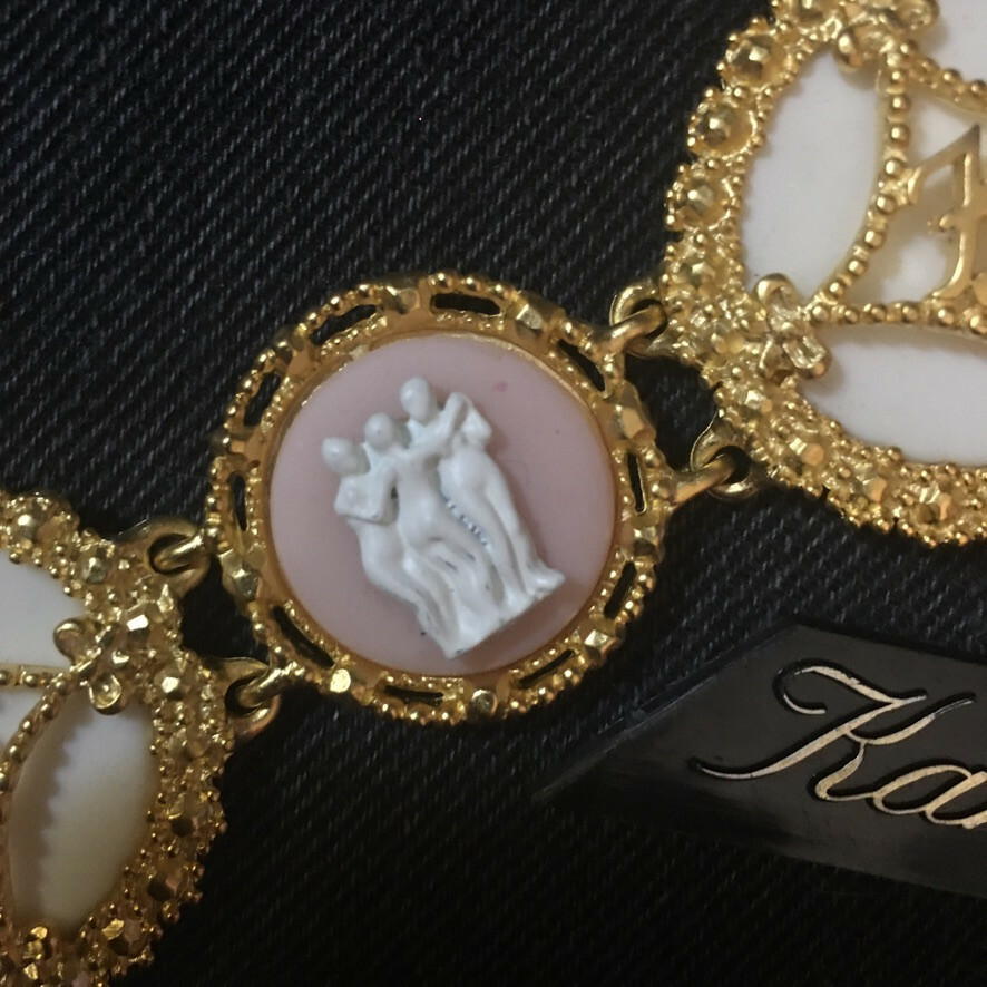 Vintage KARL LAGERFELD Bracelet Pastel Cameo never worn