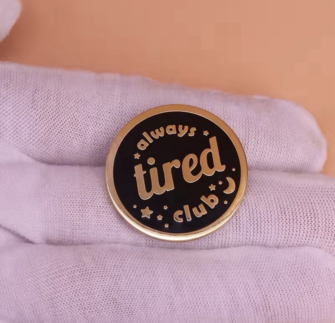 Always Tired Club Style 1pc Rubber Backer Pin Always Tired Club FREE SHIPPING