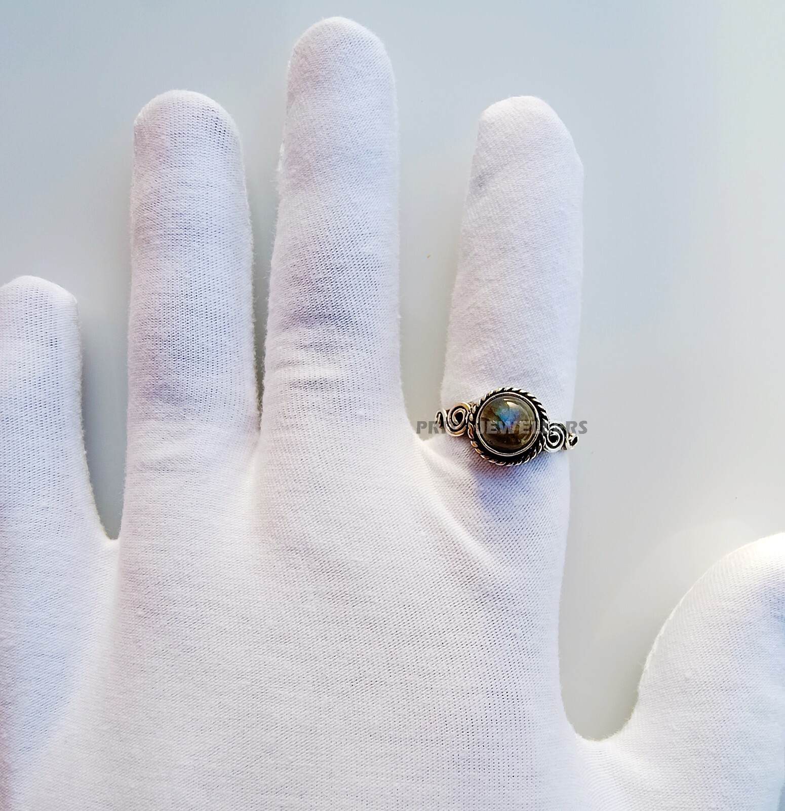 Natural Labradorite Silver Plated Ring, Antique Handmade Ring All Size Available