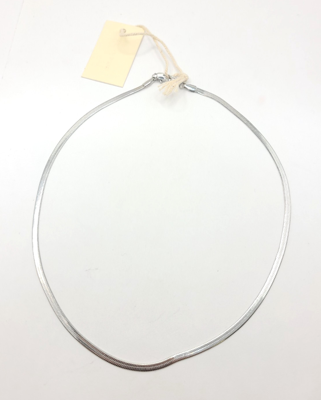 Ana Luisa Ina Herringbone Chain Necklace Silver-tone 16″