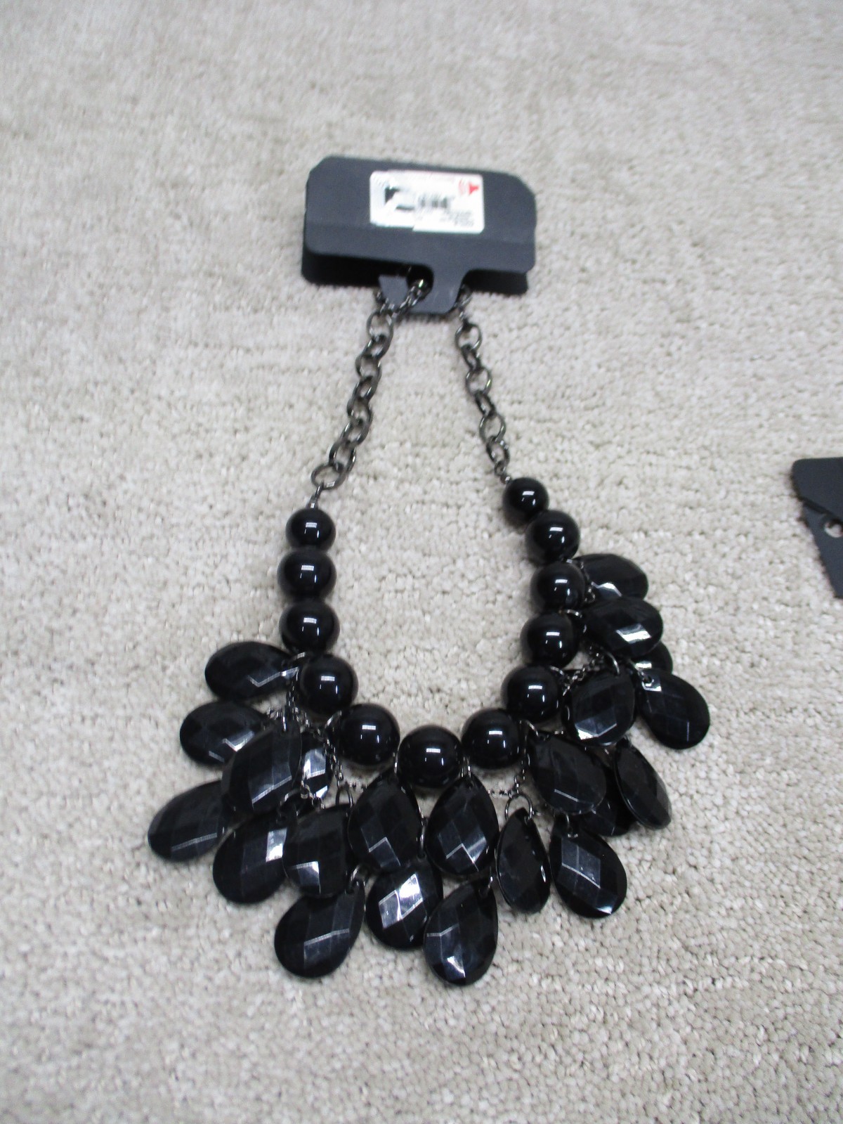 APT 9/ C RSVP Jewelry Necklace Lot Of 2 Black Stone Rhinestone NWOT