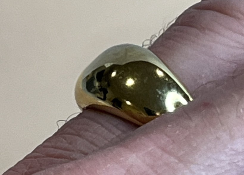 Macy’s New Men’s Stainless Steel Dome Ring 10 mm Wide Polished Band Comfort Fit