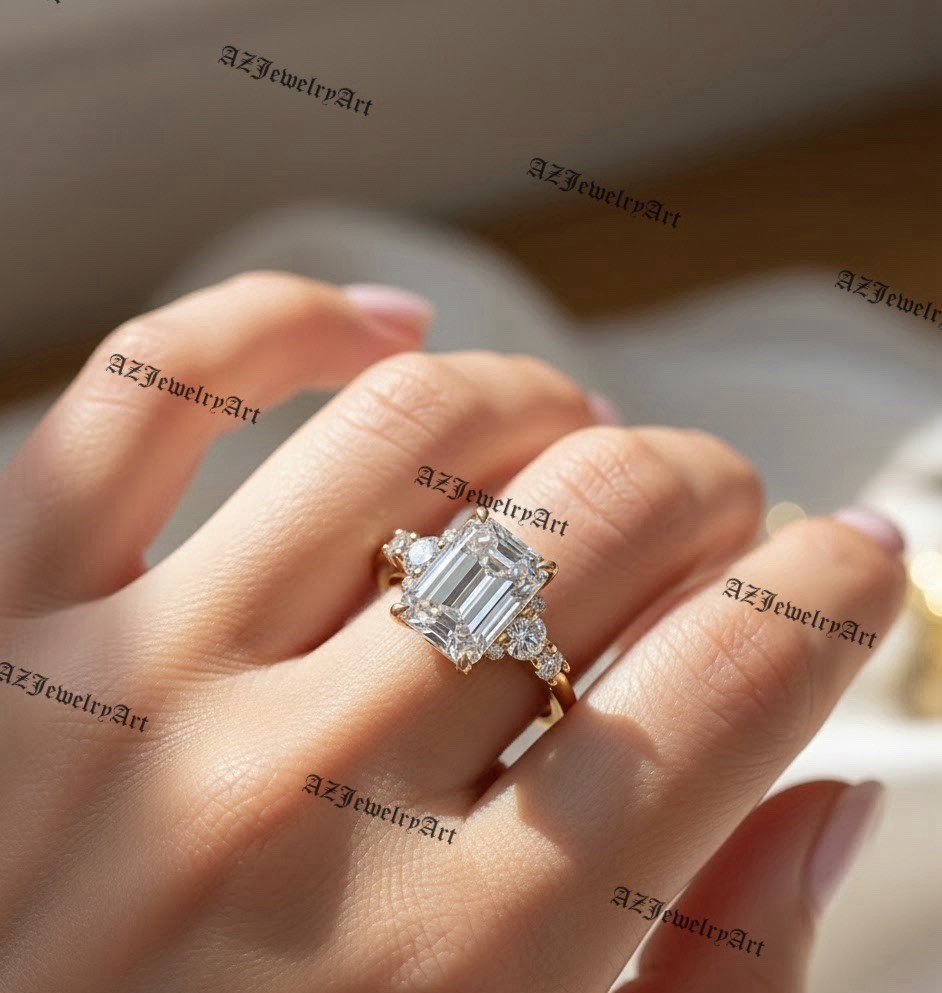 Moissanite Ring 925 Sterling Silver Women’s Engagement Ring.