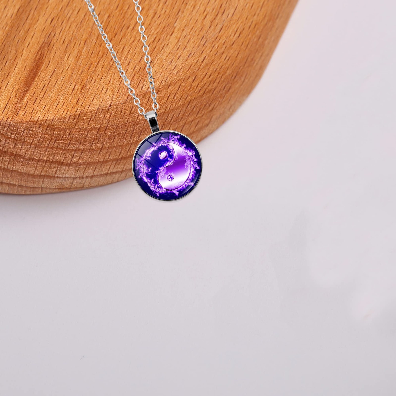 Yin Yang Pendant Necklace Chinese Philosophy Taoist Symbol Talisman Taichi Yo…