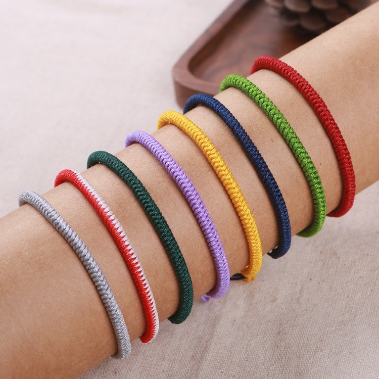 Handmade Braided Rope Bracelet Adjustable Knot String Friendship Multi Color