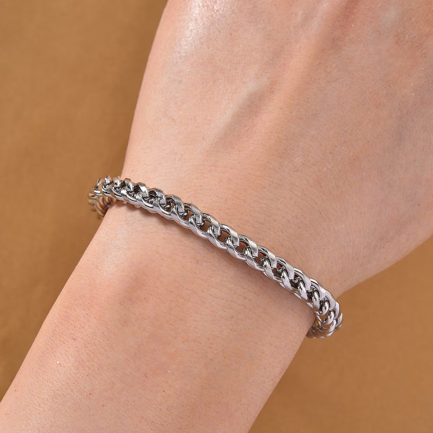 Criss Cross Chain Bracelet in Stainless Steel 79In Christmas Gifts