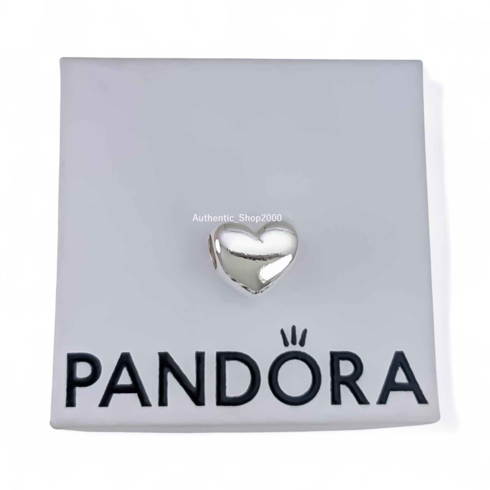 NEW 100% Authentic PANDORA 925 Ale Engravable White Stone Heart Charm 794161C06