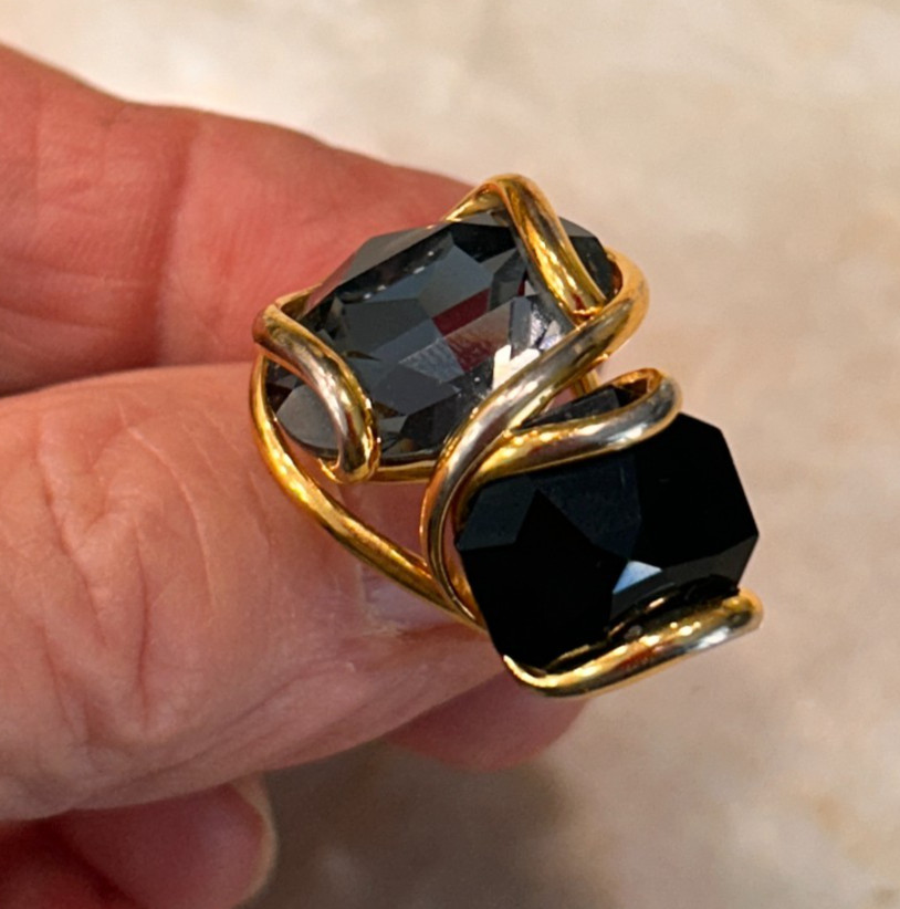 Andrea Marazzini (Italy) Large Crystal Ring Size ~8.00-8.25: CAN U SAY STUNNING?