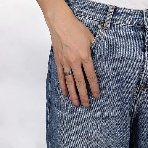 6mm Tungsten Mens Wedding Band Rings Brushed Dome Engagement Ring Comfort 5-12