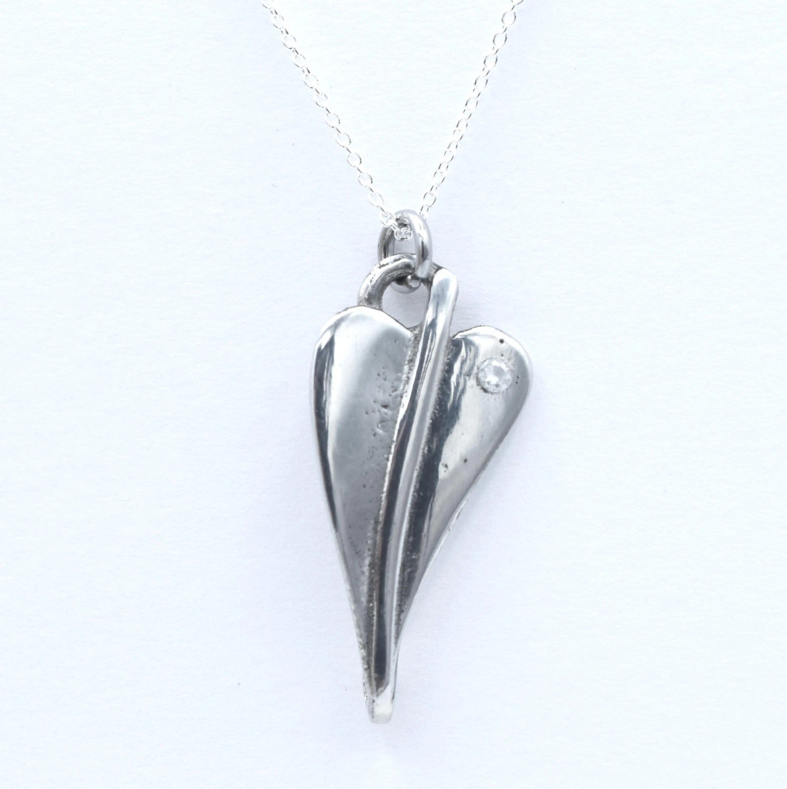 10th Anniversary Tin Pendant Tenth diamond and leaf Gift UK