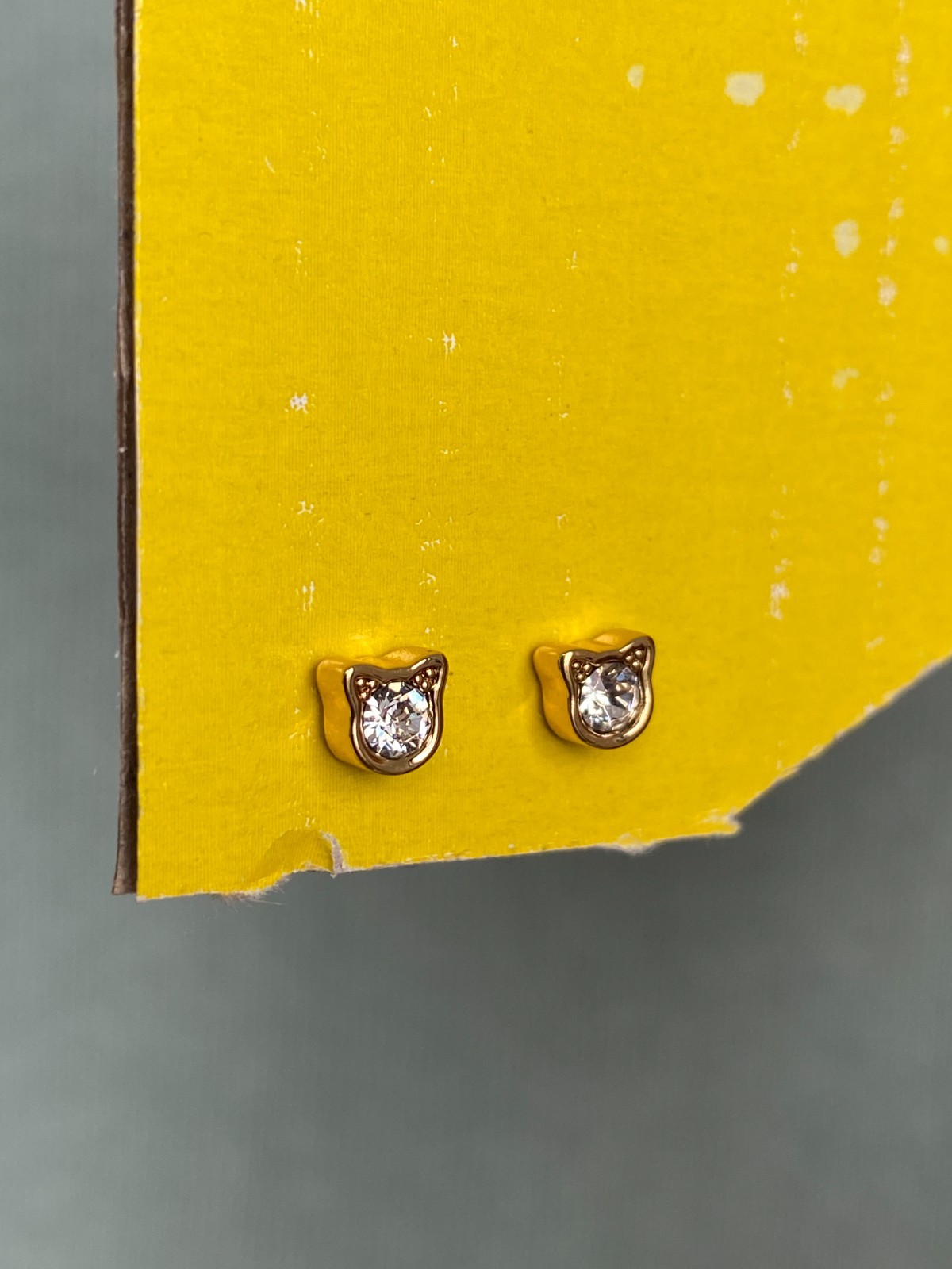 Karl Lagerfeld Mini Choupette Stud Earrings with Crystal from Swarovski