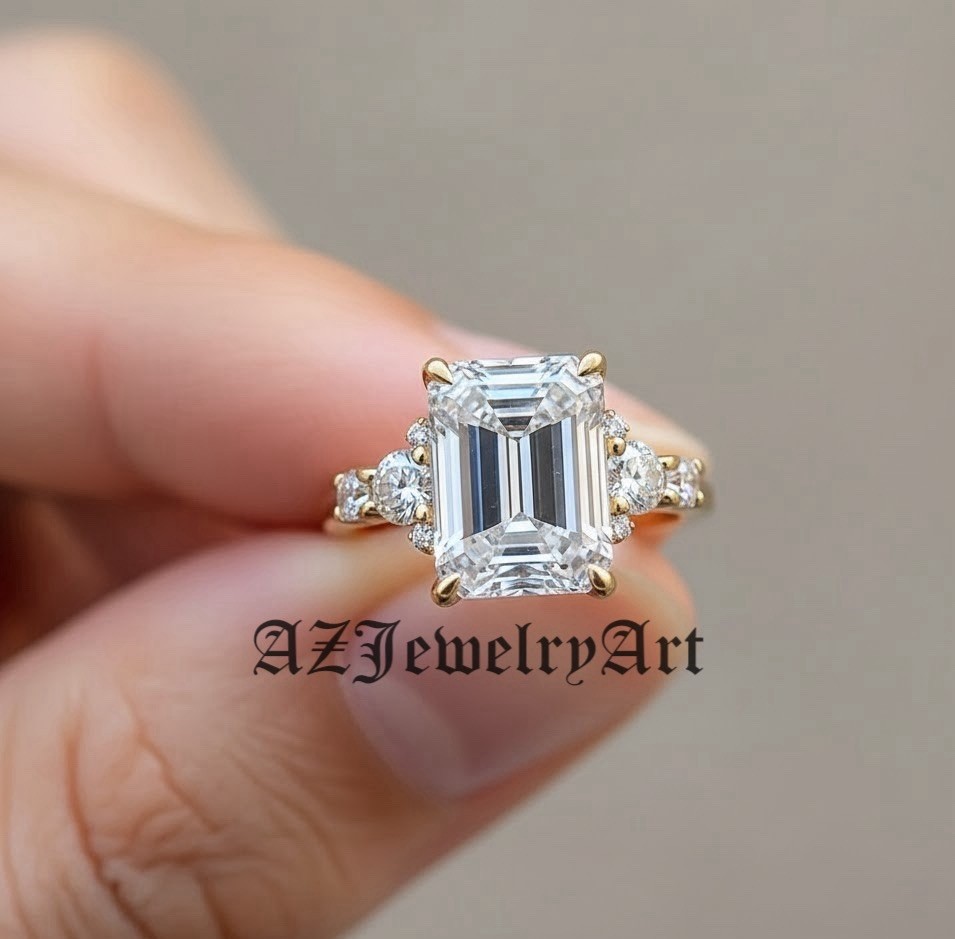 Moissanite Ring 925 Sterling Silver Women’s Engagement Ring.