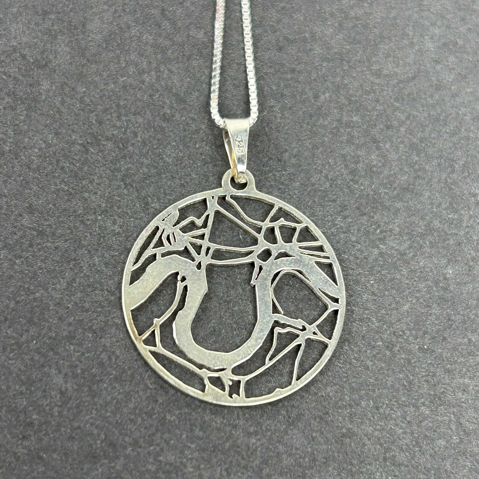 London, England Aerial Map Necklace Solid 925s Silver Map Your Memories