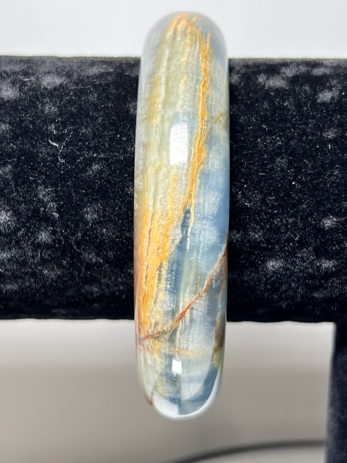 Blue Onyx Bangle Inner Diameter Size 62mm See Pics