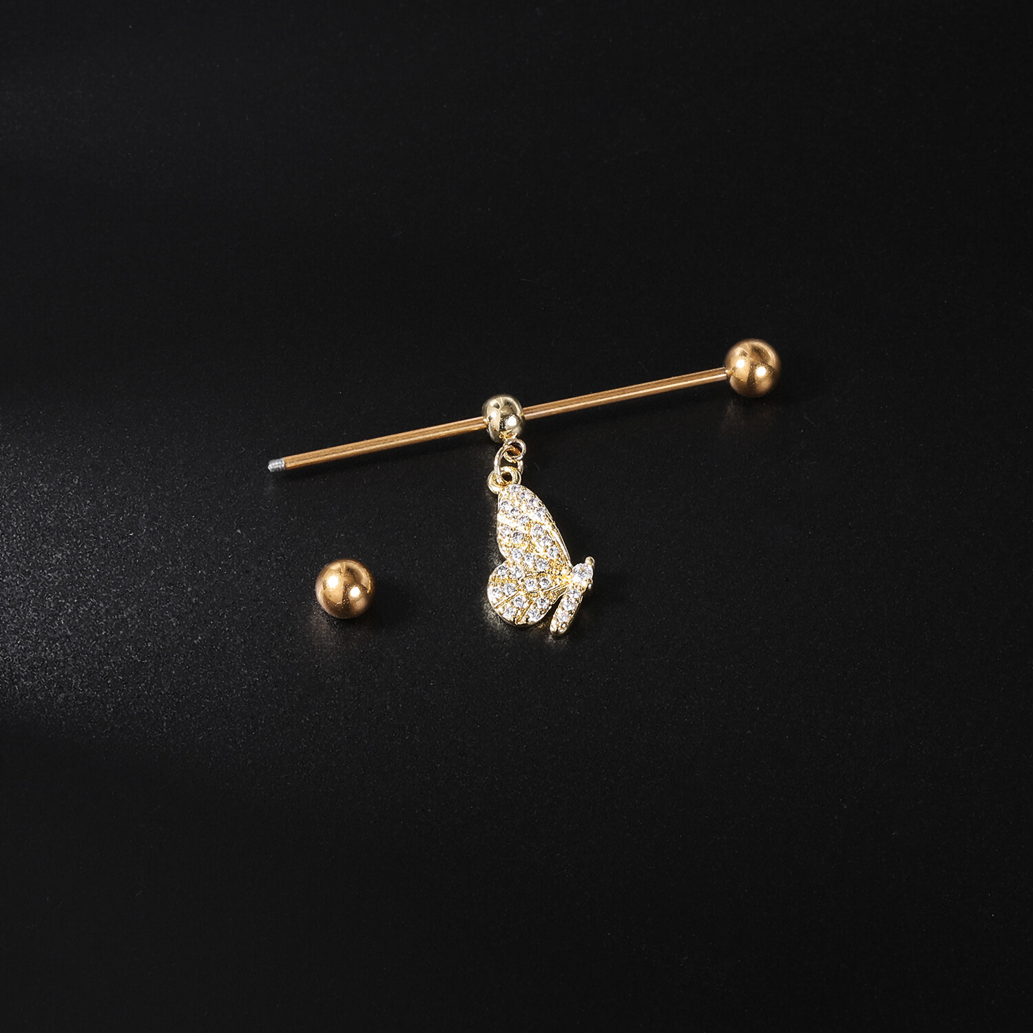 14G Stainless Steel Industrial Barbell Piercing Alloy Cartilage Earring Jewelry