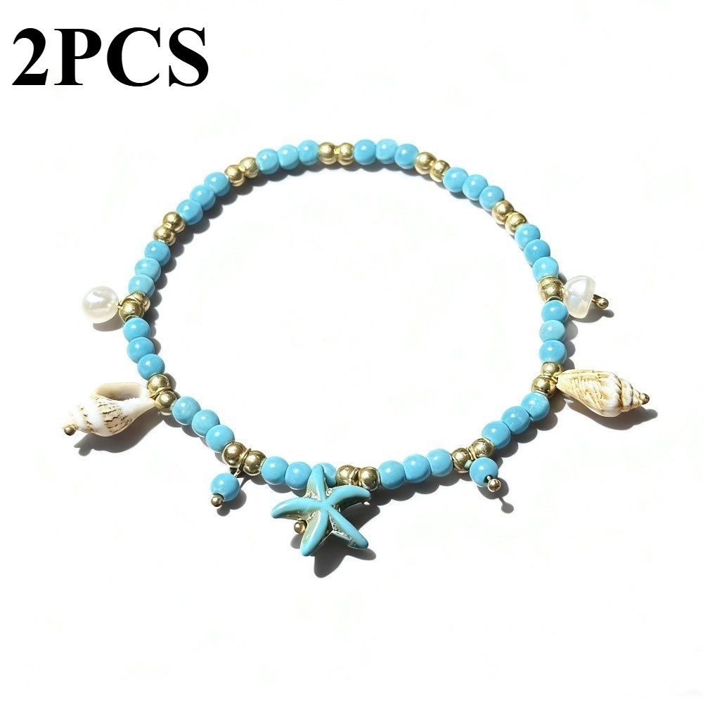 Portable Lightweight Vintage Beachy Boho Durable Giftable Starfish Pearl Pendant