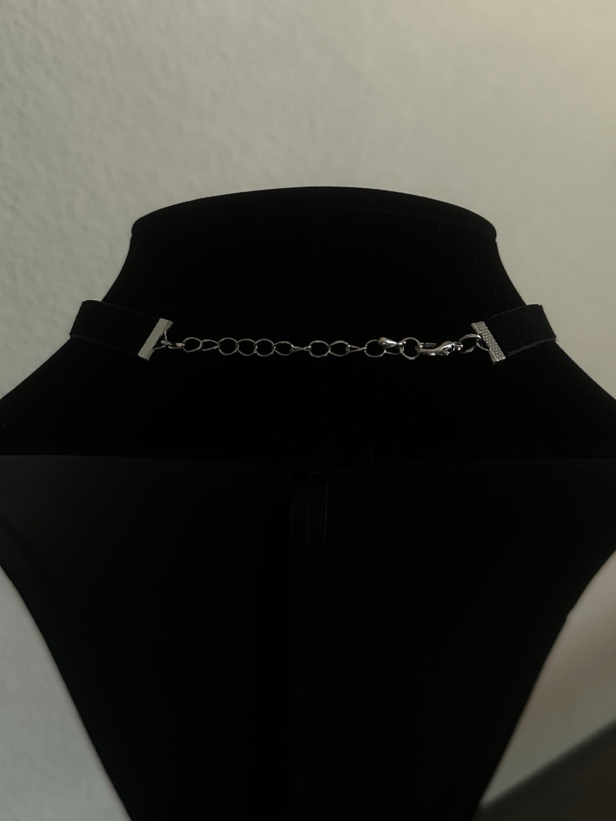 Handmade Gothic Large Cross Pendant Black Velvet Choker