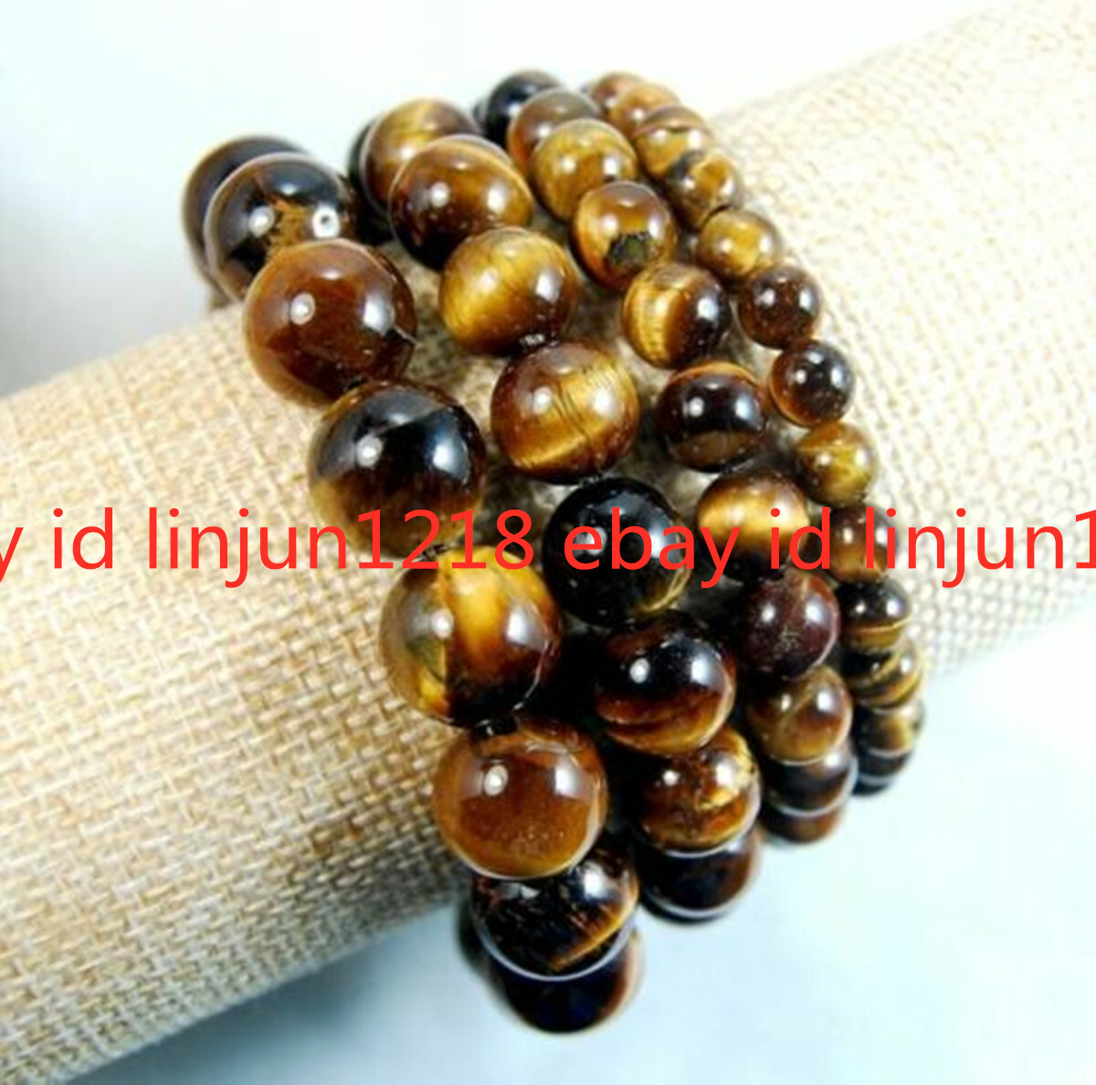 Natural 6mm 8mm 10mm 12mm 14mm Yellow AAA+++ Tiger’s Eye Gems Bead Braclet 7.5”