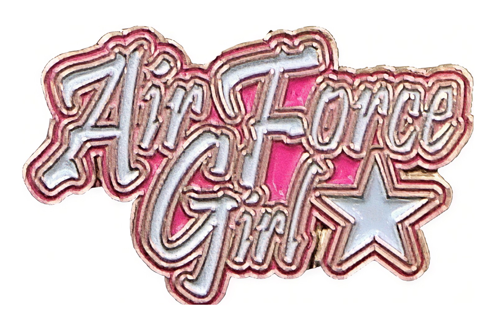 Eagle Crest Air Force Girl Star Lapel Pin [Pink – 1″]