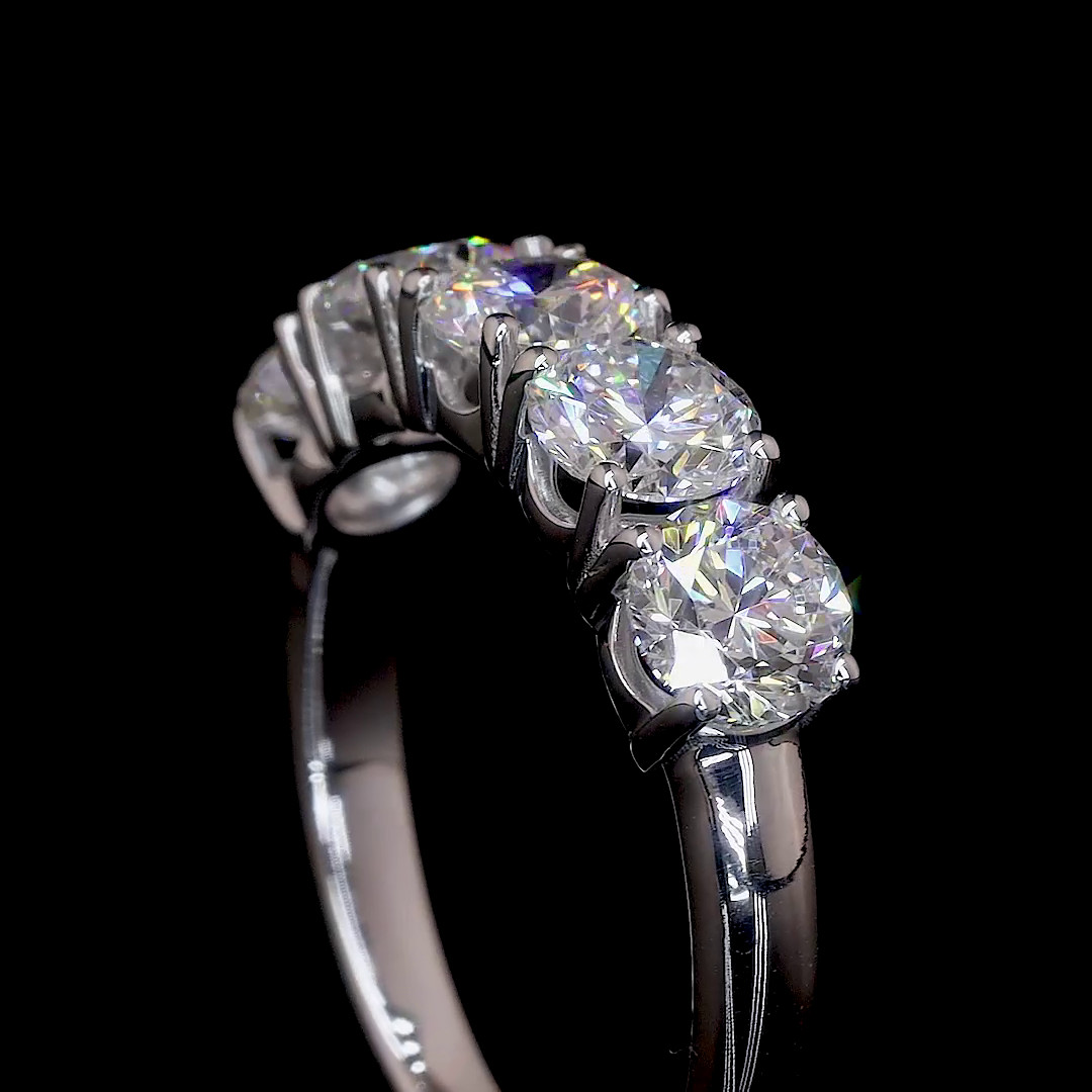 0.75 ct round Cut Lab Grown Diamond Engagement Ring Women 14k white gold plated