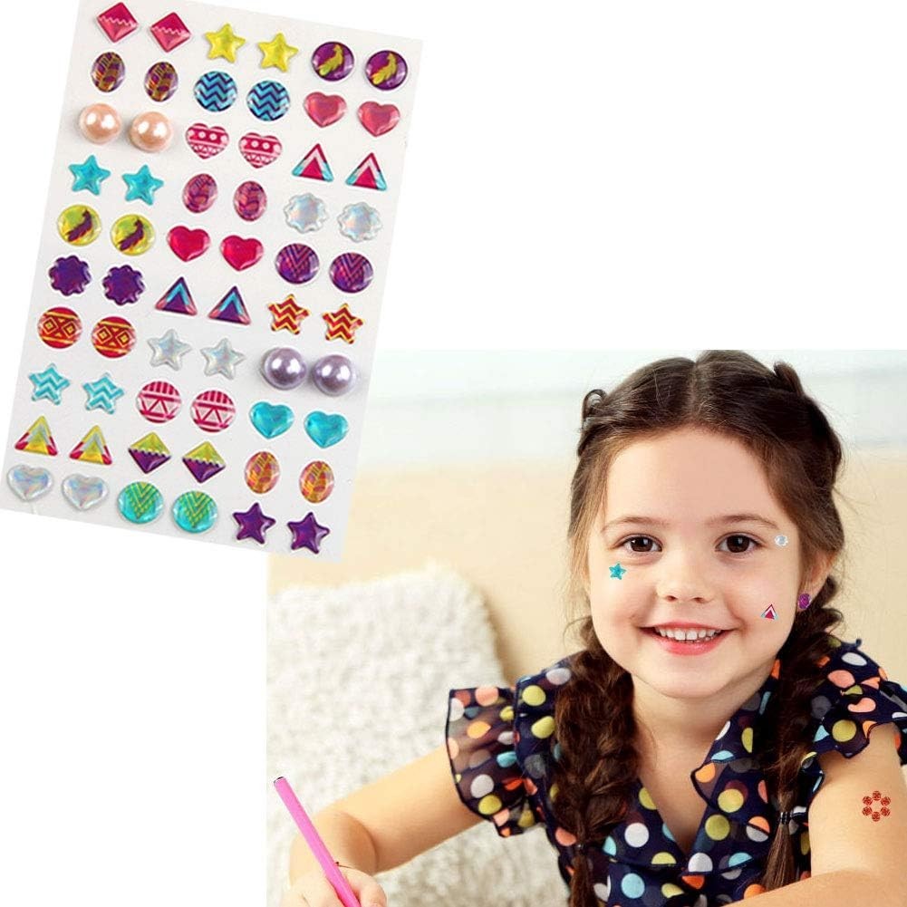 Colorful Self-Adhesive 240-Piece Sticker Earrings – Perfect for Kids Parties