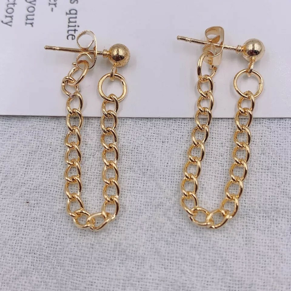 fashion Simple punk chain earrings for Women Korean Minimalist Earrings Jewelry
