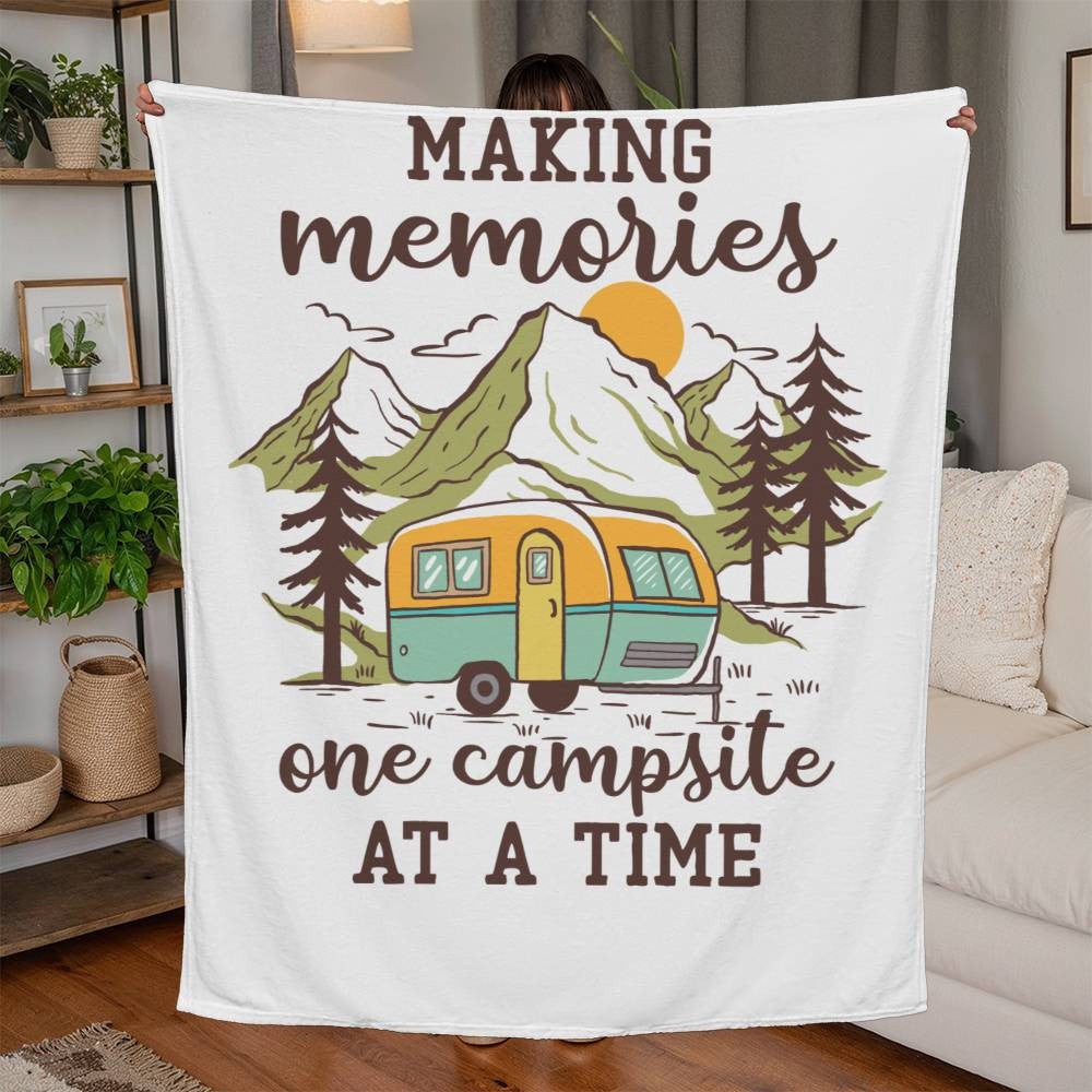 Camping Jersey Fleece Blanket