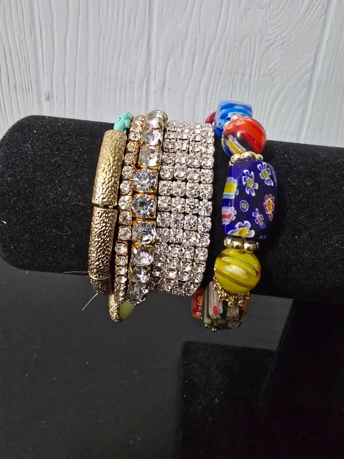 Mixed metal materials and colors Lot of 10 bracelets