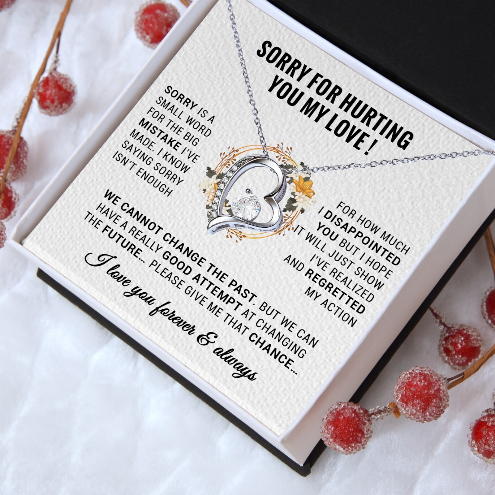 I’m Sorry Necklace Gifts, Apology Gifts For Her, Forgiveness Gift, Wife Gift