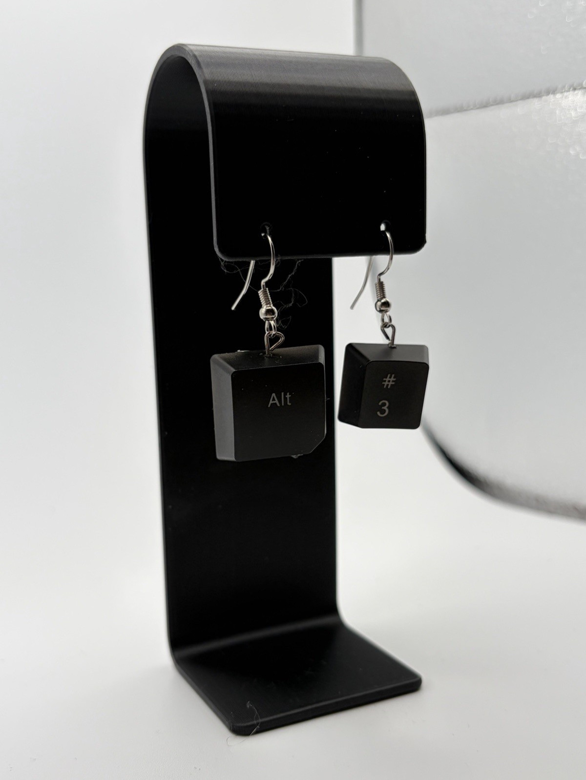 Black keycap earrings | Upcycled handmade jewelry