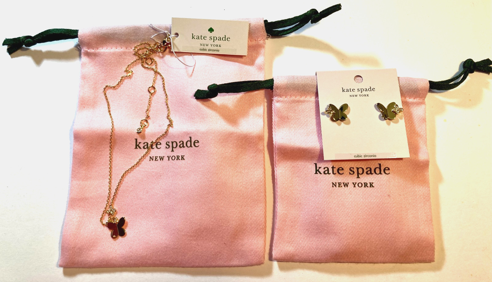KATE SPADE NEW YORK In A Flutter Butterfly Necklace – Stud Butterfly Earrings
