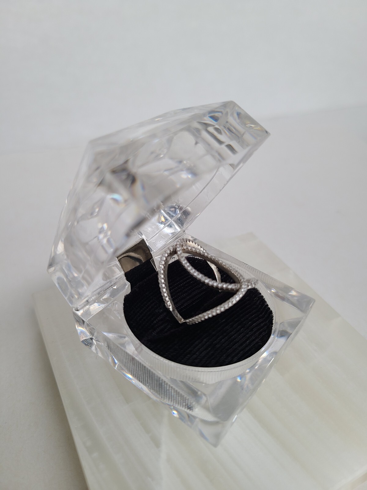 Designer BSI Sterling Silver 925 Ring Modern Double C Design Size 7