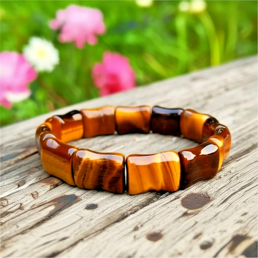 Natural Tiger’s Eye Stone Beads Brown Gemstone Protection Stretch Bracelet Gift